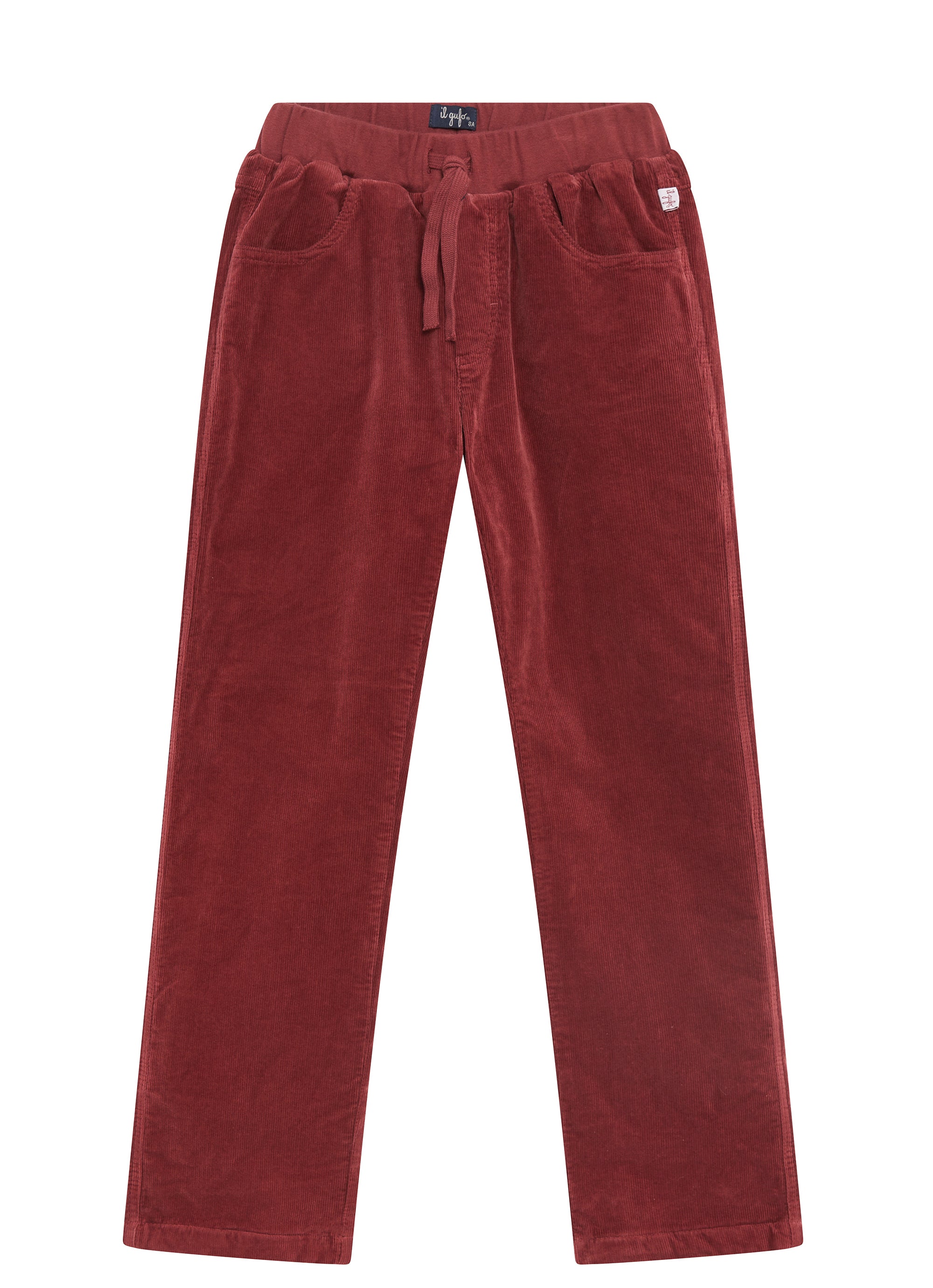 Quilted corduroy trousers - Burgundy