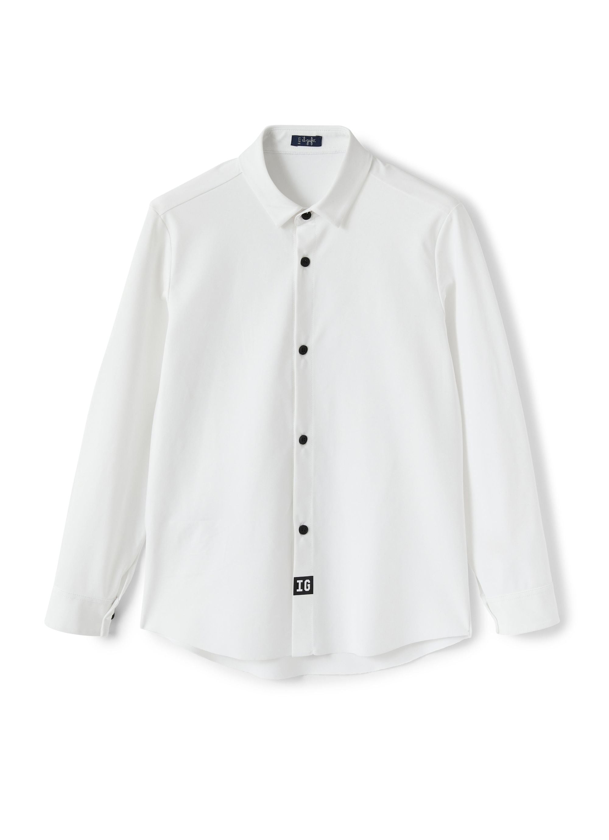 Long-sleeved button-down shirt - Bianco