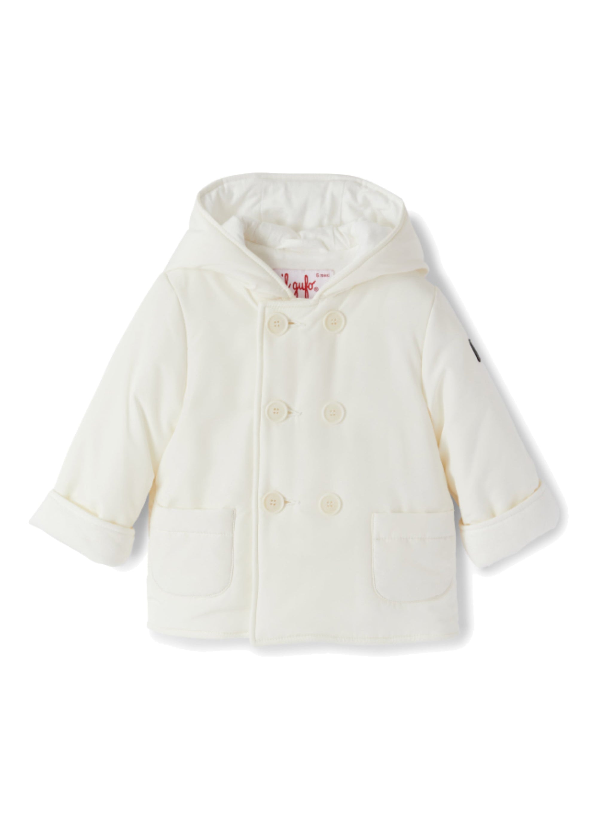 Buttoned hooded jacket - Vaniglia