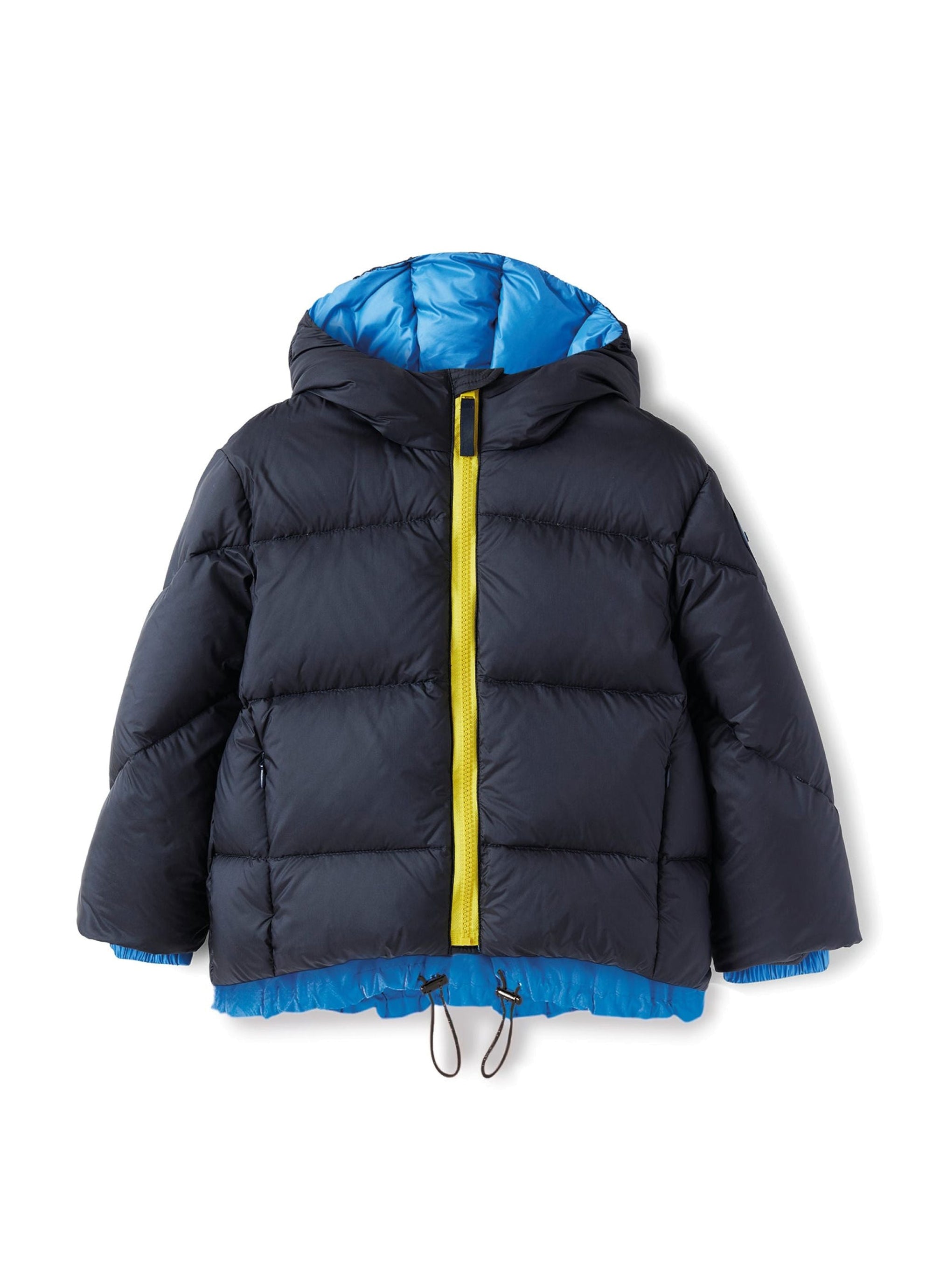 Coat with contrasting details - Blue & Nuvola