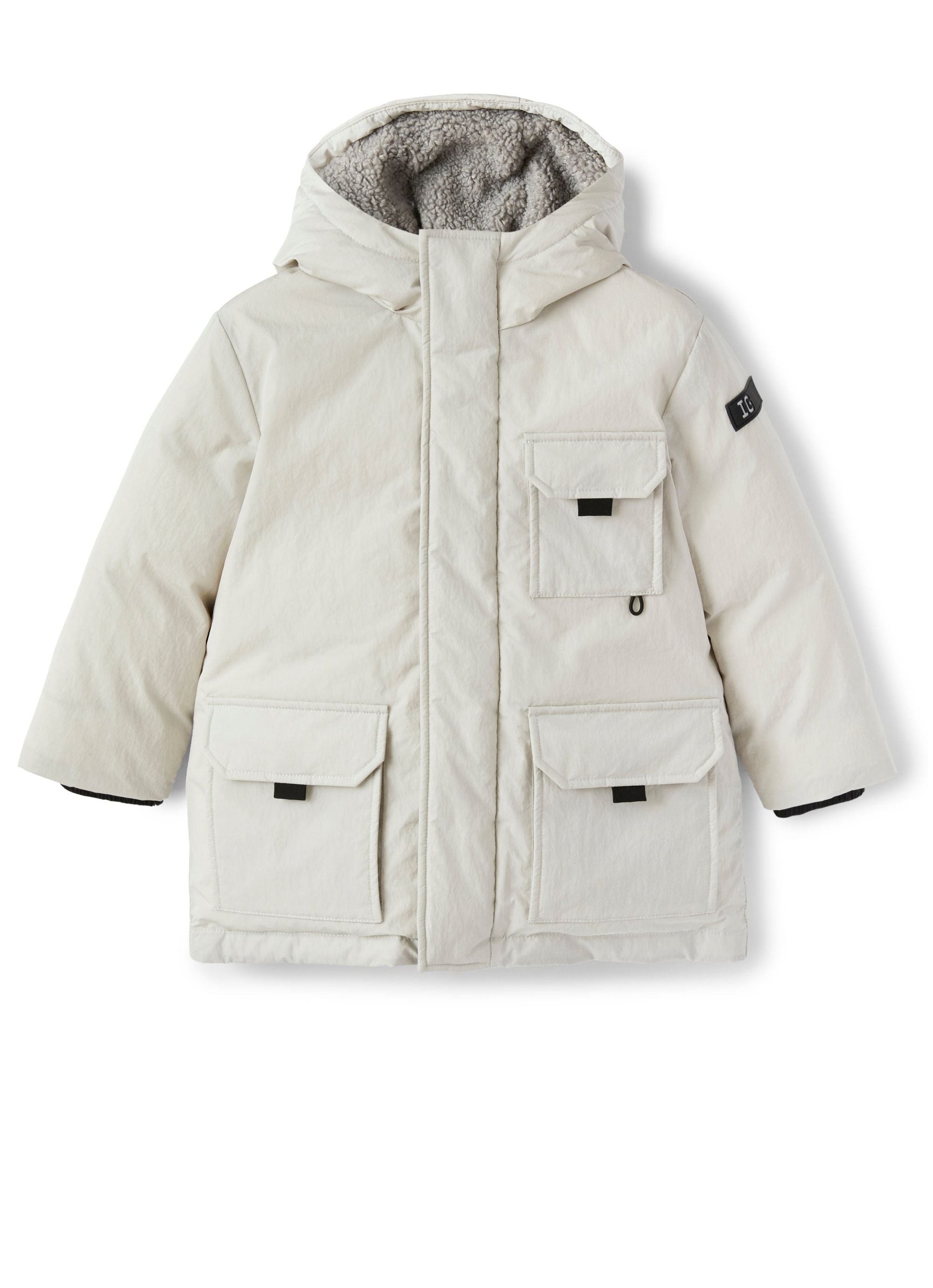 Down parka with crinkled effect - Grigio Tofane