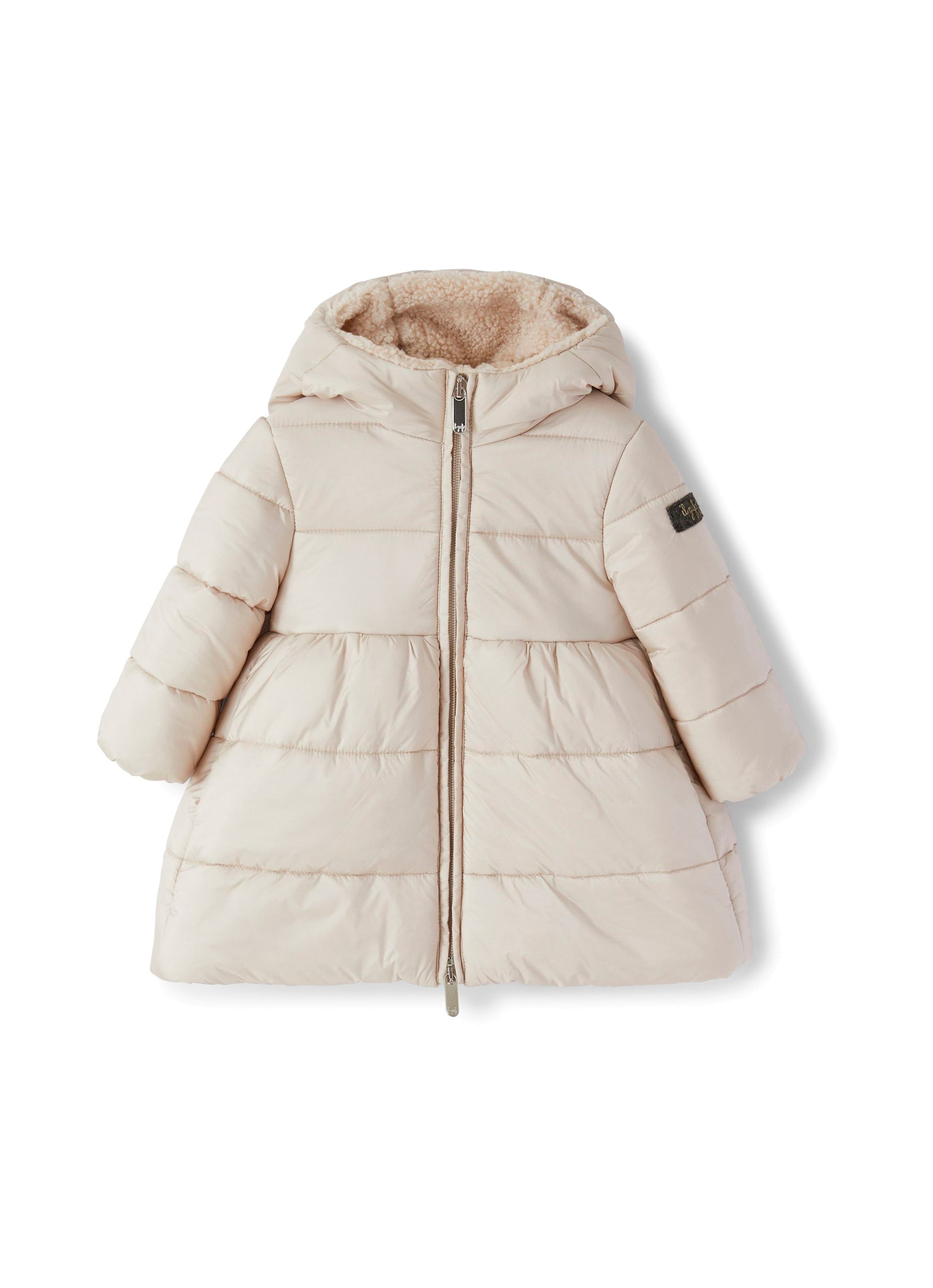 Hooded padded jacket - Sabbia