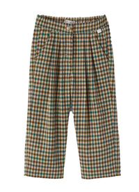 Straight-leg flannel trousers - Castagno