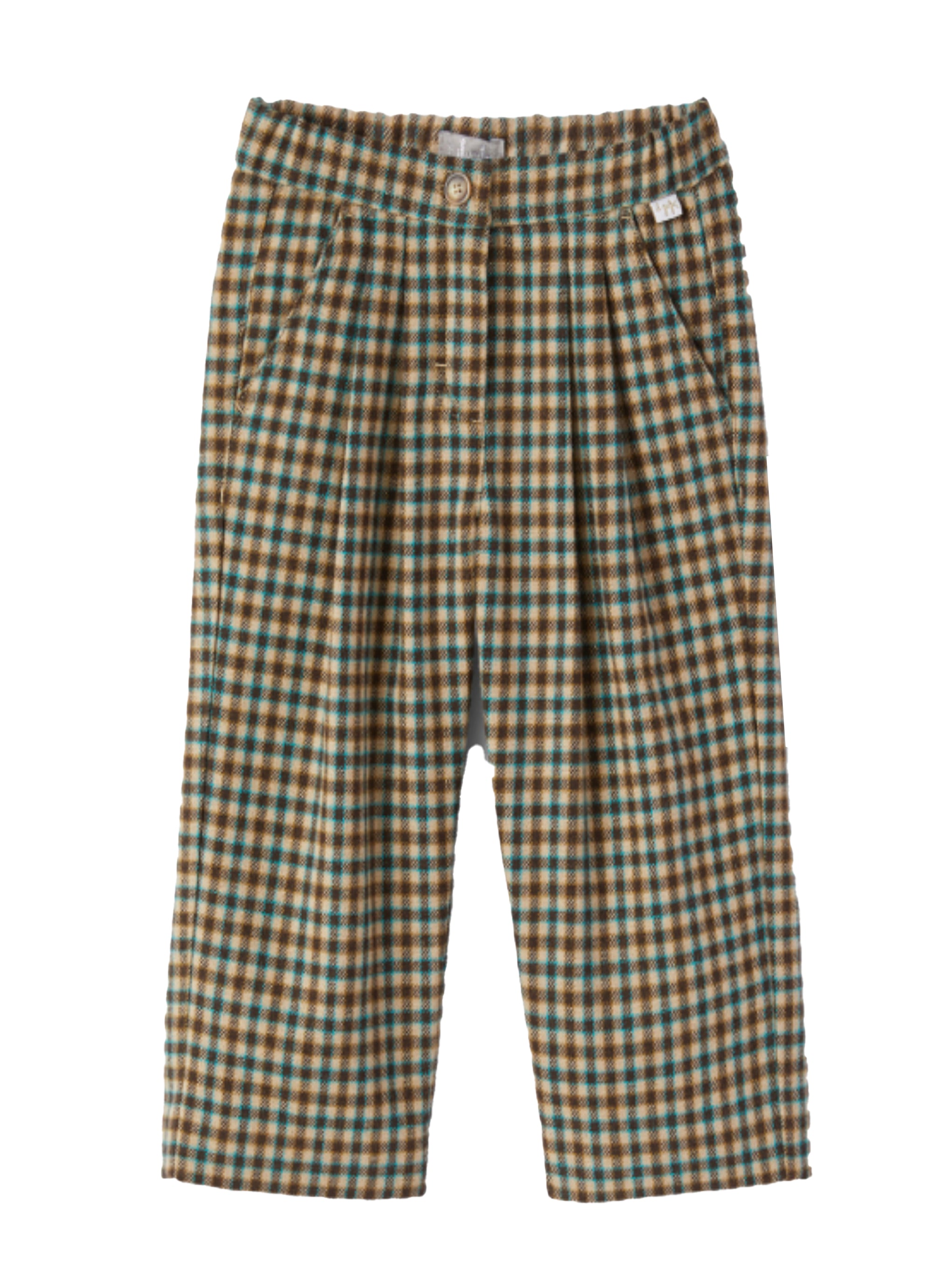 Straight-leg flannel trousers - Castagno