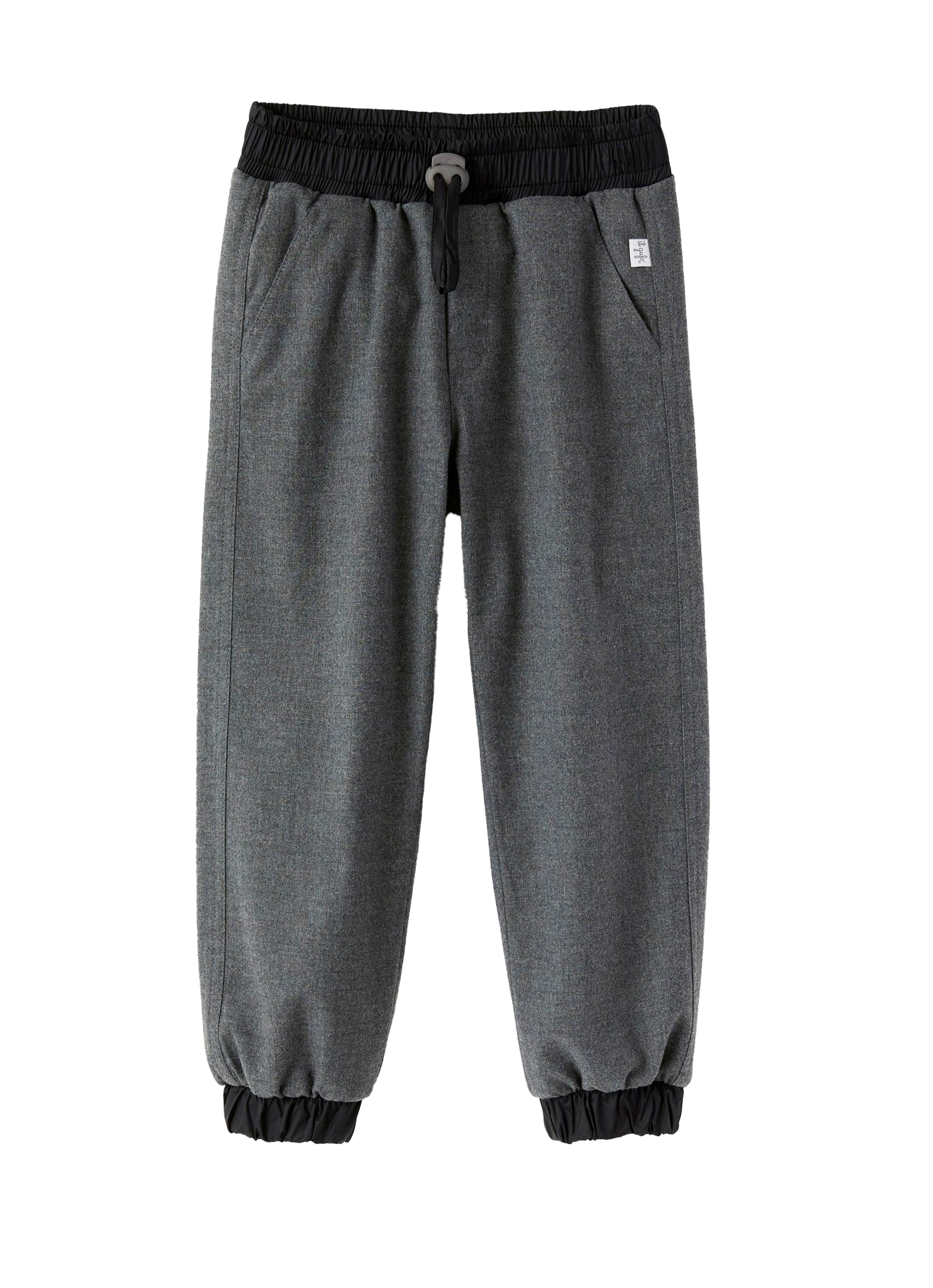 Trousers with technical details - Grigio & Nero