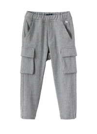 Stripe jersey cargo trousers - Grigio Ferro