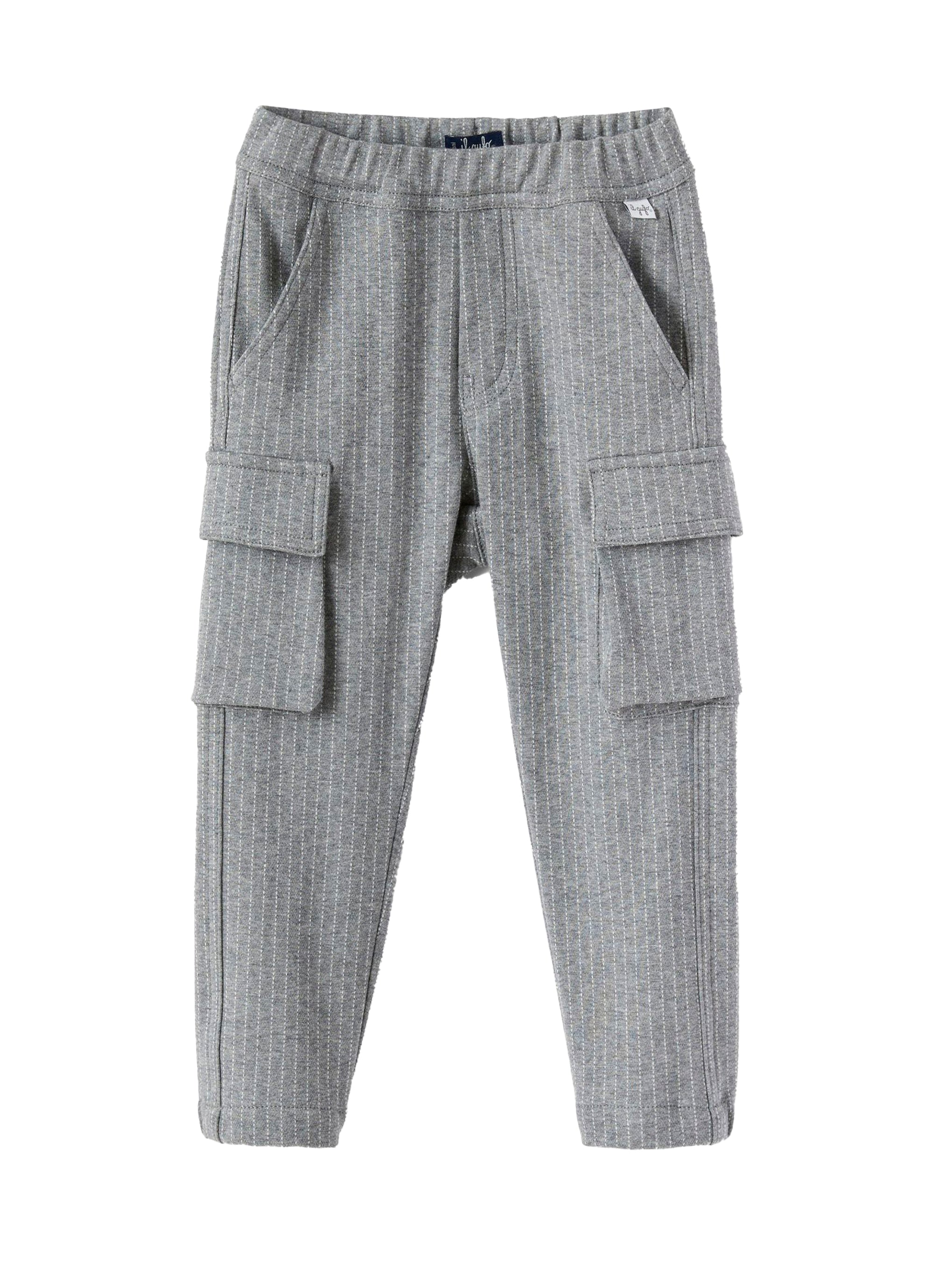 Stripe jersey cargo trousers - Grigio Ferro