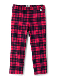 Technowool checked capri trousers - Fuxia
