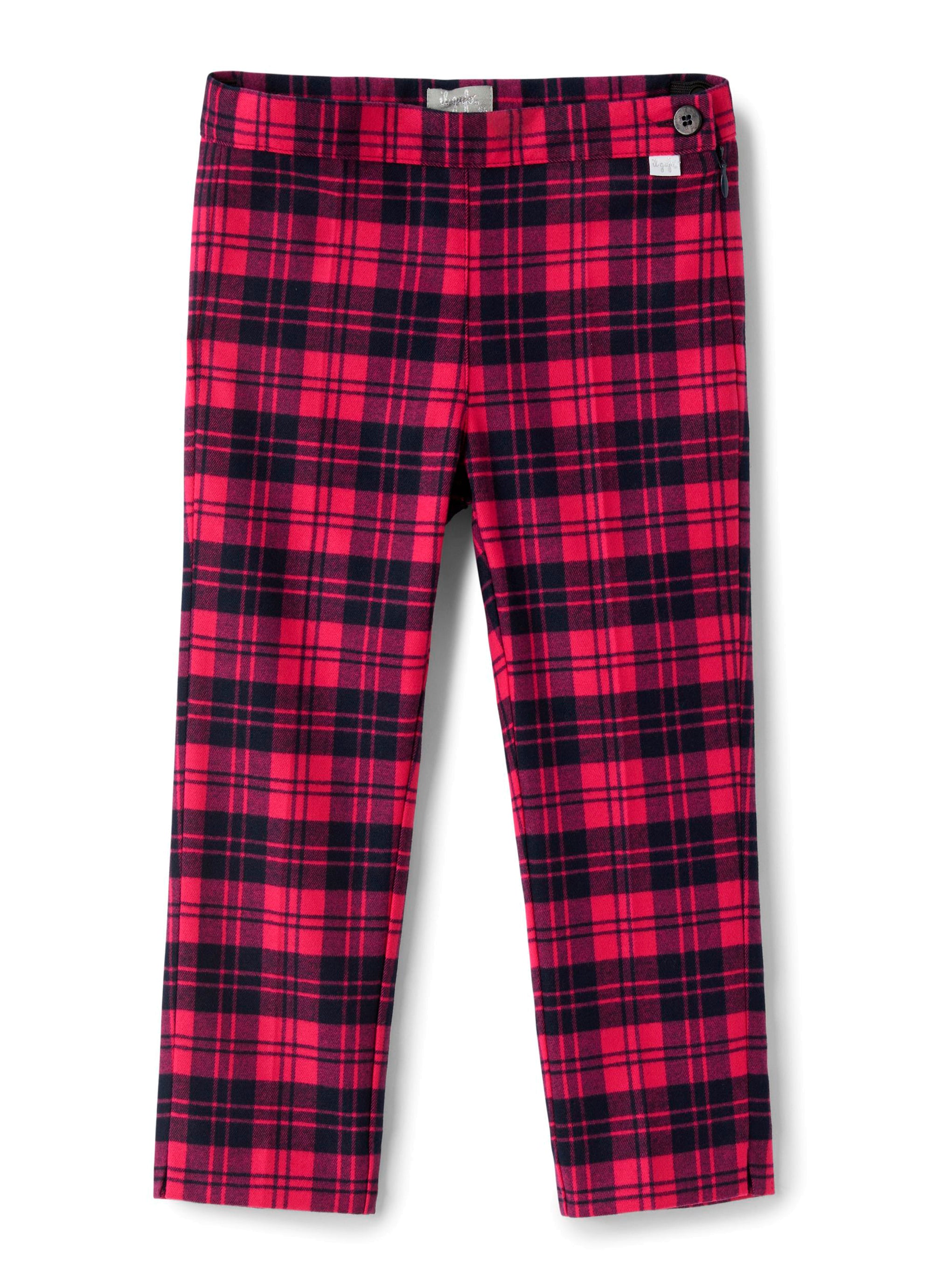 Technowool checked capri trousers - Fuxia