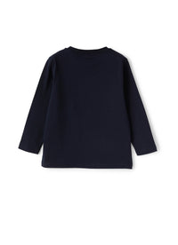 T-shirt with path print - Blue & Nuvola