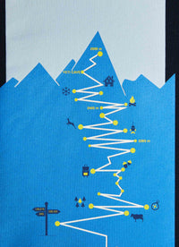 T-shirt with path print - Blue & Nuvola