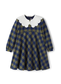 Dress with removable collar - Verde Corteccia