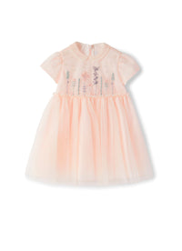 Short-sleeved tulle dress - Rosa & Lago