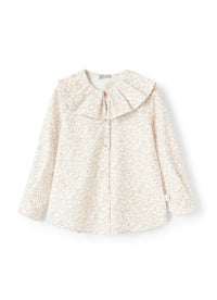 Floral shirt with maxi collar - Quartz Pink