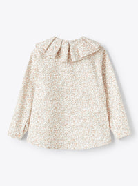 Floral shirt with maxi collar - Quartz Pink