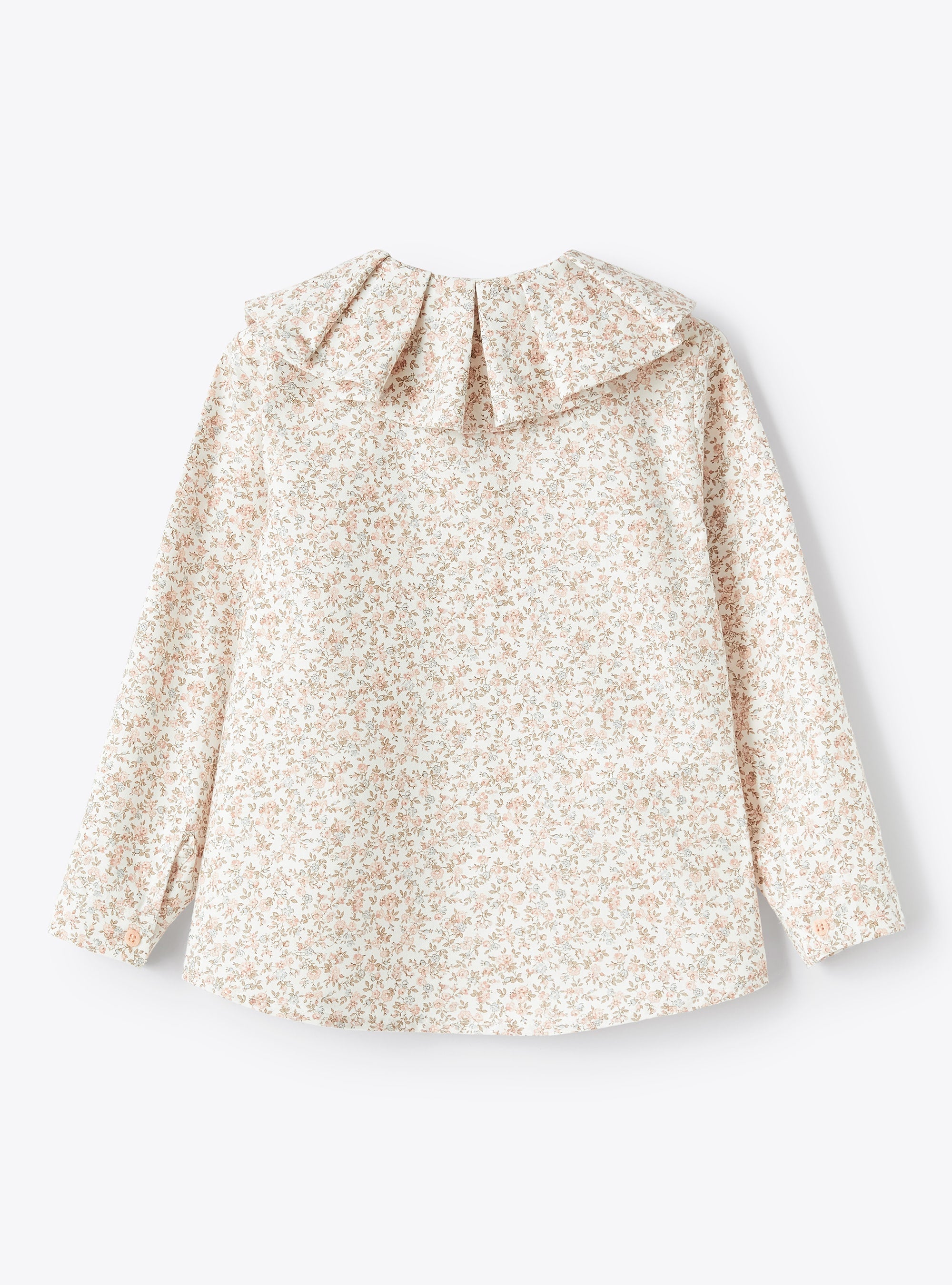 Floral shirt with maxi collar - Quartz Pink
