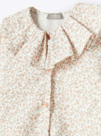 Floral shirt with maxi collar - Quartz Pink