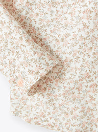 Floral shirt with maxi collar - Quartz Pink