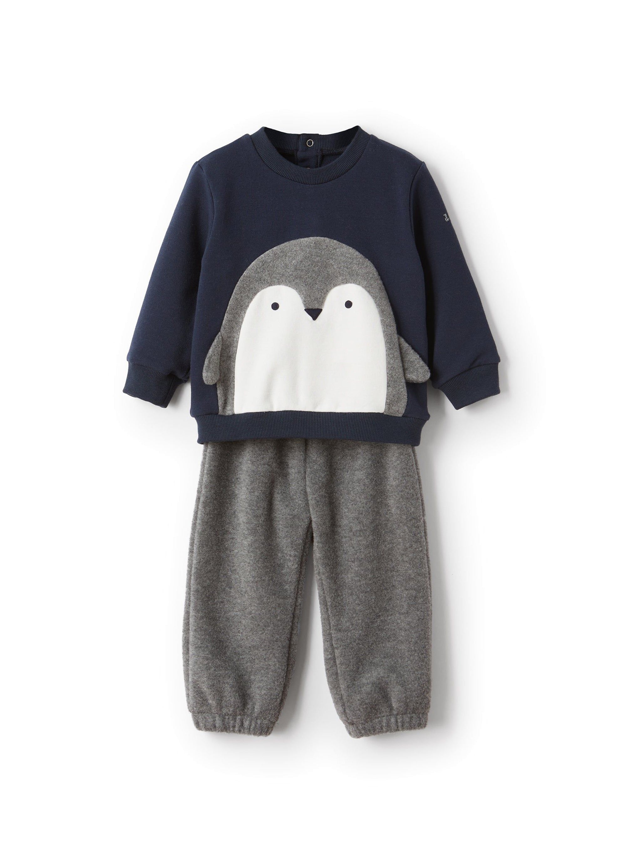 Two-piece fleece set - Navy Blue & Dark Grey