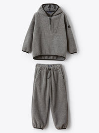 Hooded fleece suit - Grigio Ferro