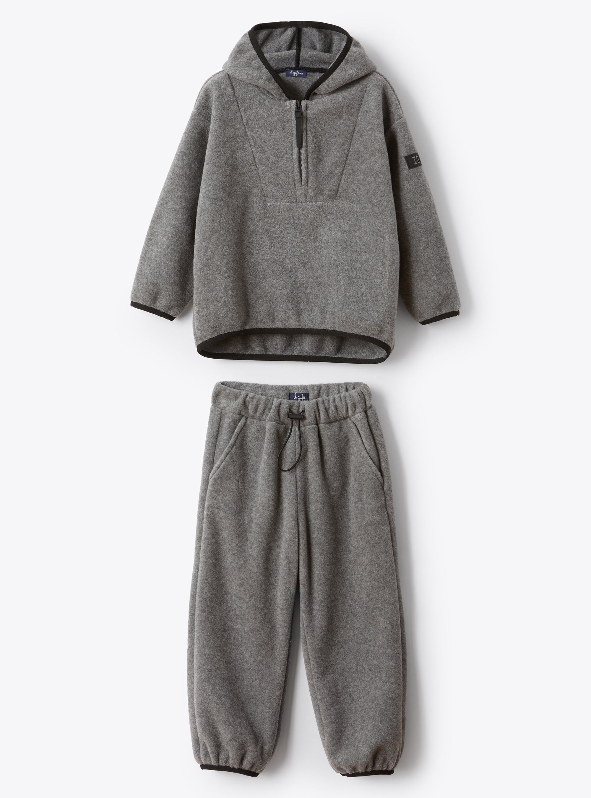 Hooded fleece suit - Grigio Ferro