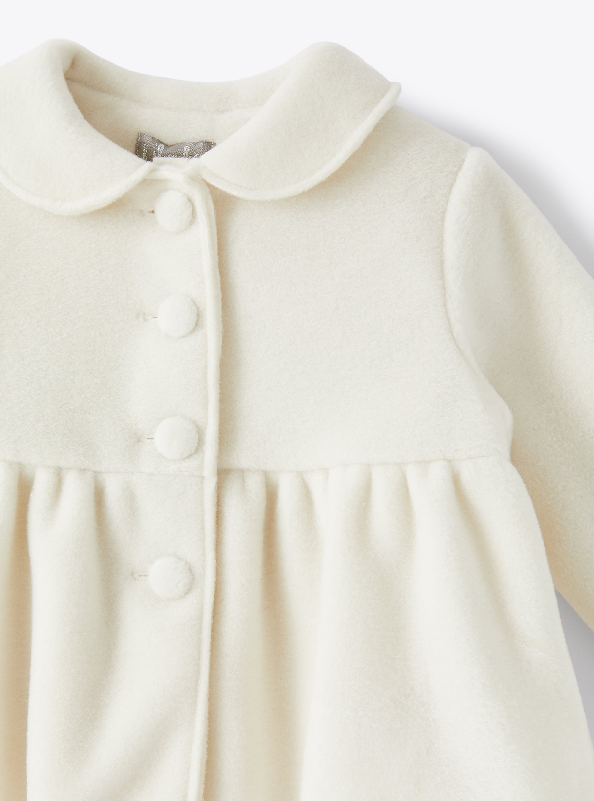 Coat with Claudine collar - Naturale