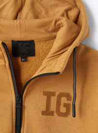 Hooded tracksuit waistcoat - Cannella