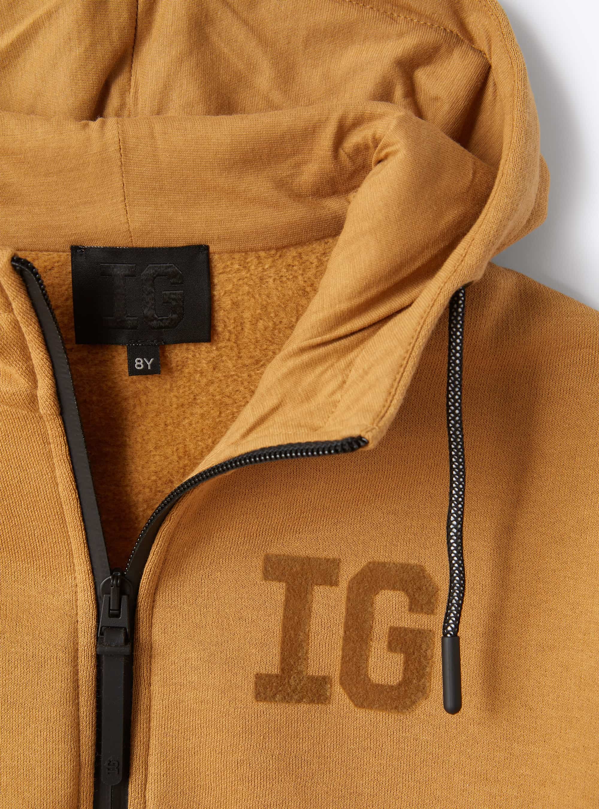 Hooded tracksuit waistcoat - Cannella