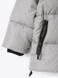 Short jacket with inserts - Grigio & Nero