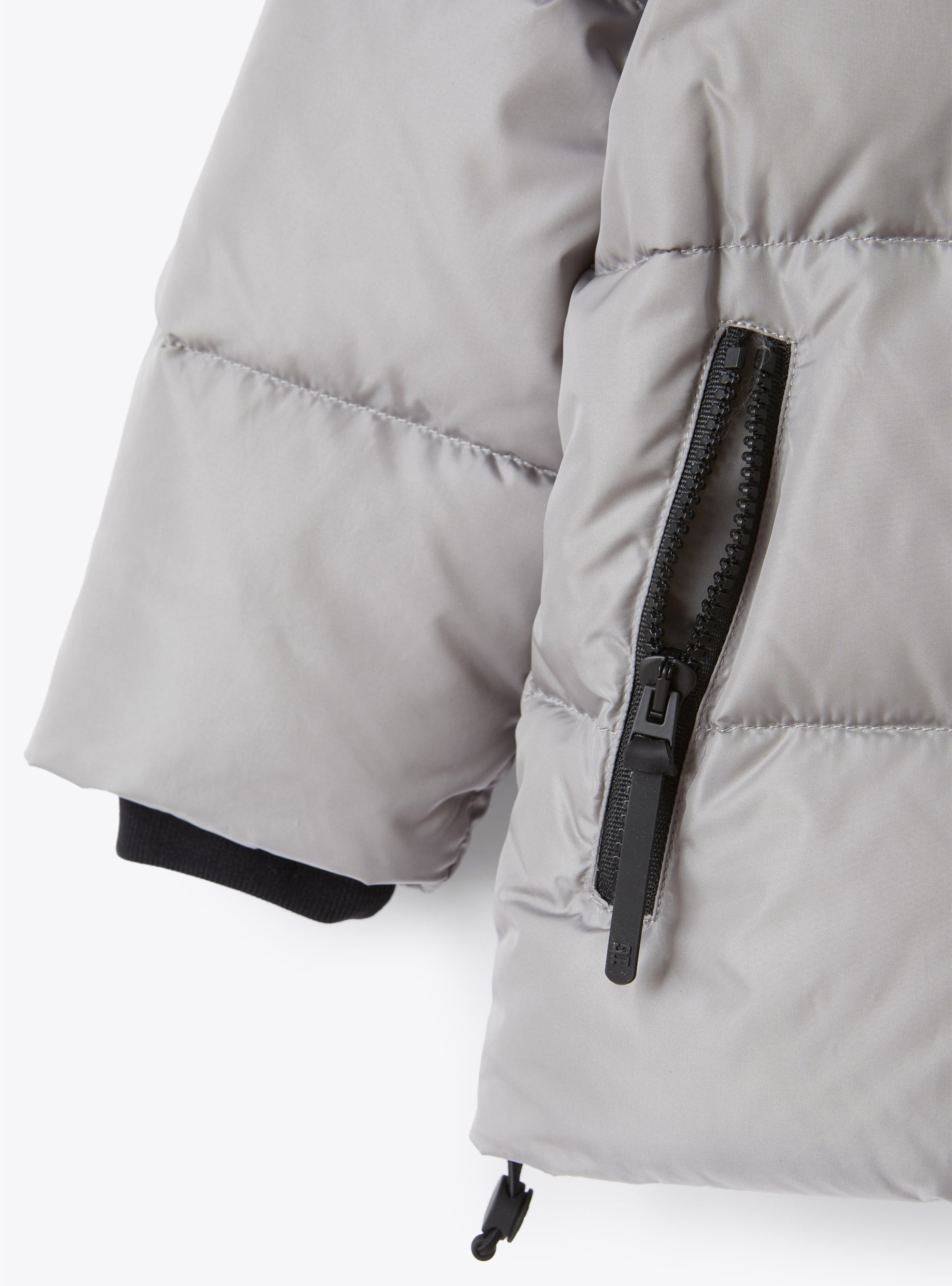 Short jacket with inserts - Grigio & Nero