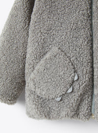 Teddy hooded jacket - Grigio Nickel