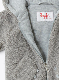 Teddy hooded jacket - Grigio Nickel