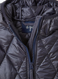 Quilted hooded jacket - Blue & Blue