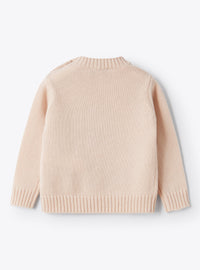 Wool embroidered pony jumper - Quarzo Rosa