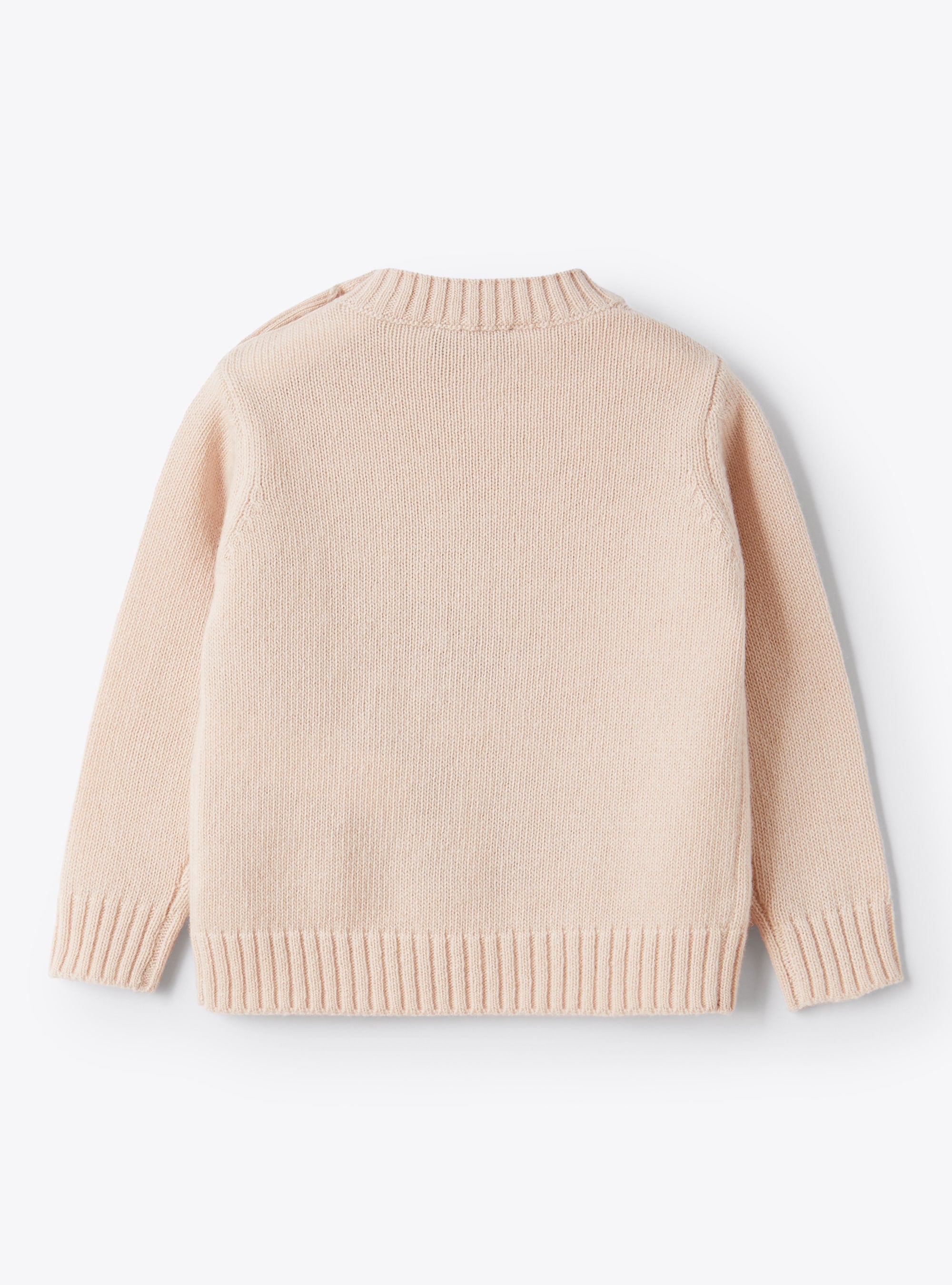 Wool embroidered pony jumper - Quarzo Rosa