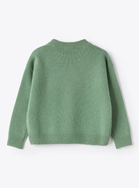 Wool jumper with embroidered flowers - Eucalipto & Bluette