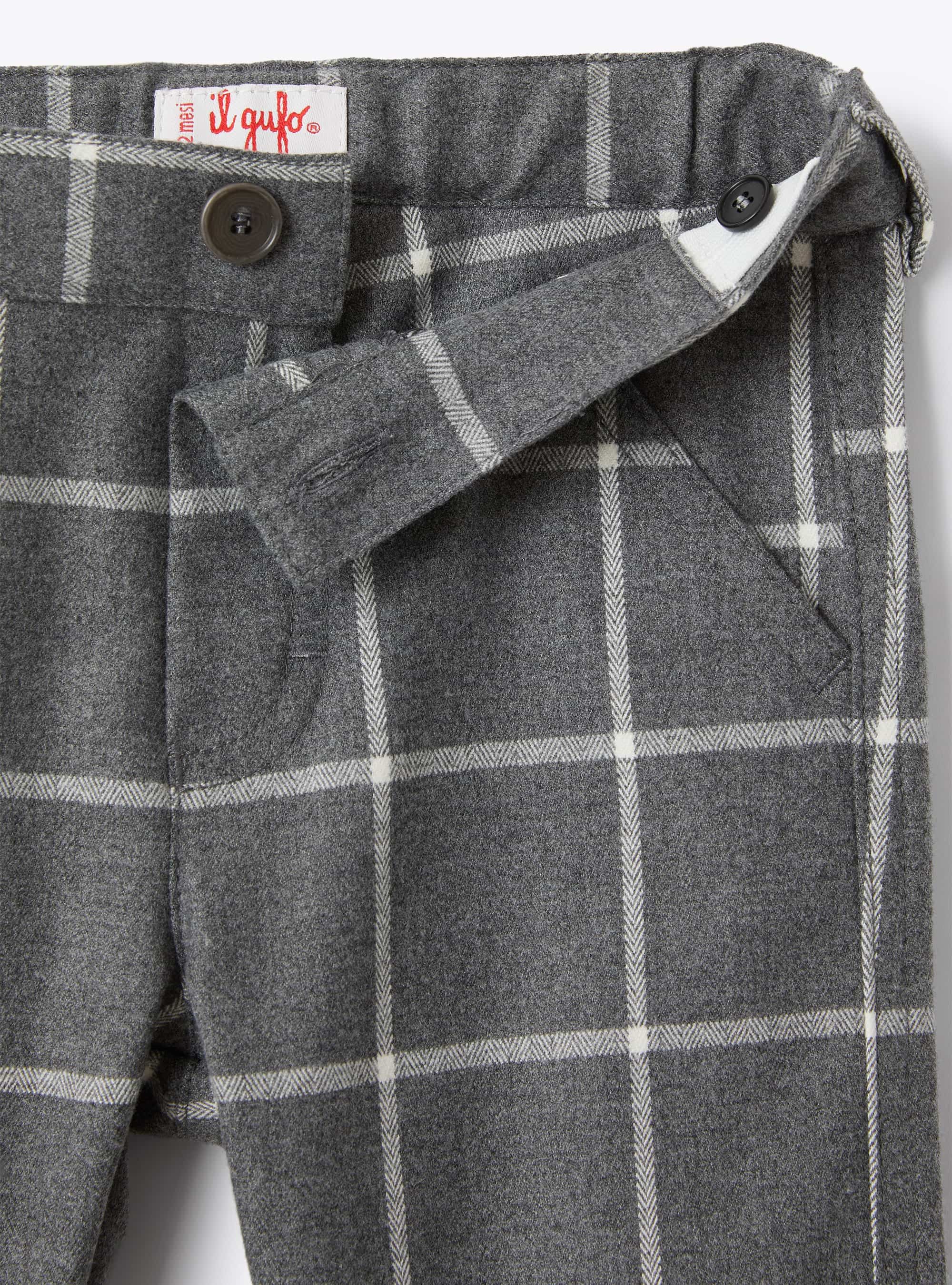 Checked trousers - Latte