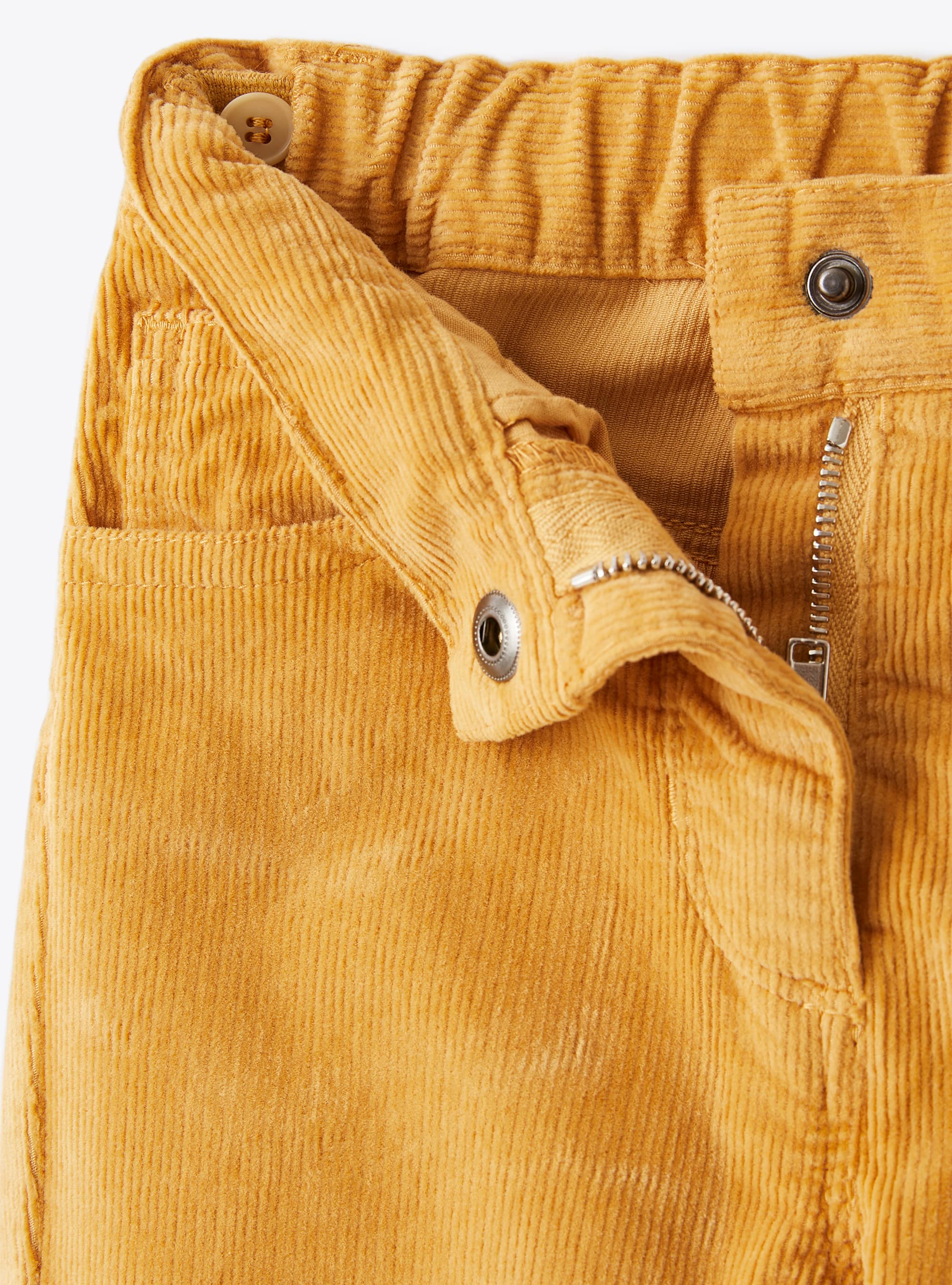 5-pocket stretch ribbed trousers - Ambra