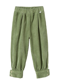 Trousers with darts - Verde Foglia