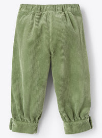 Trousers with darts - Verde Foglia