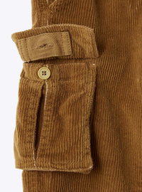 Ribbed cargo trousers - Tabacco