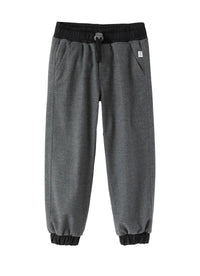Drawstring jogger trousers - Grigio & Nero