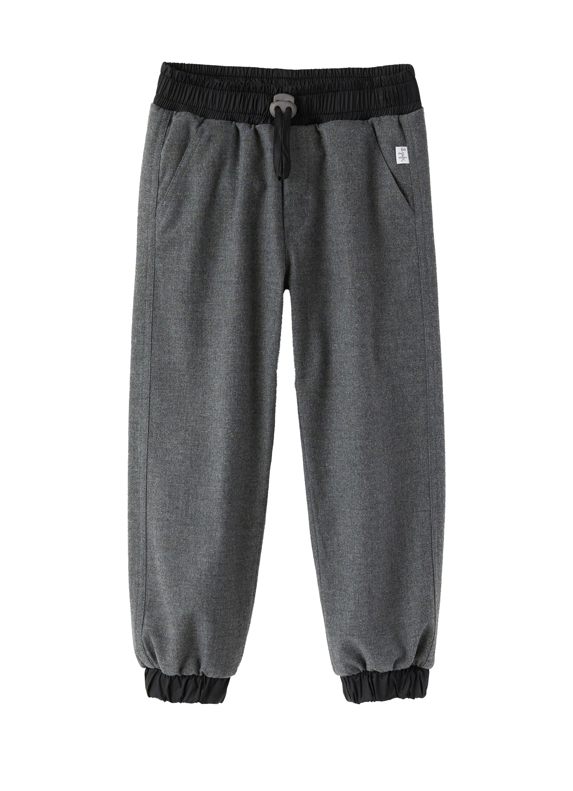 Drawstring jogger trousers - Grigio & Nero