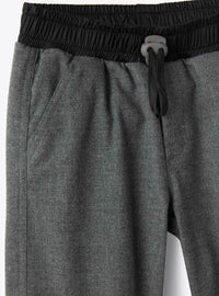 Drawstring jogger trousers - Grigio & Nero