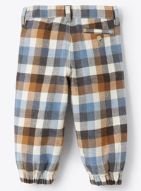 Checked trousers - Blue Polvere