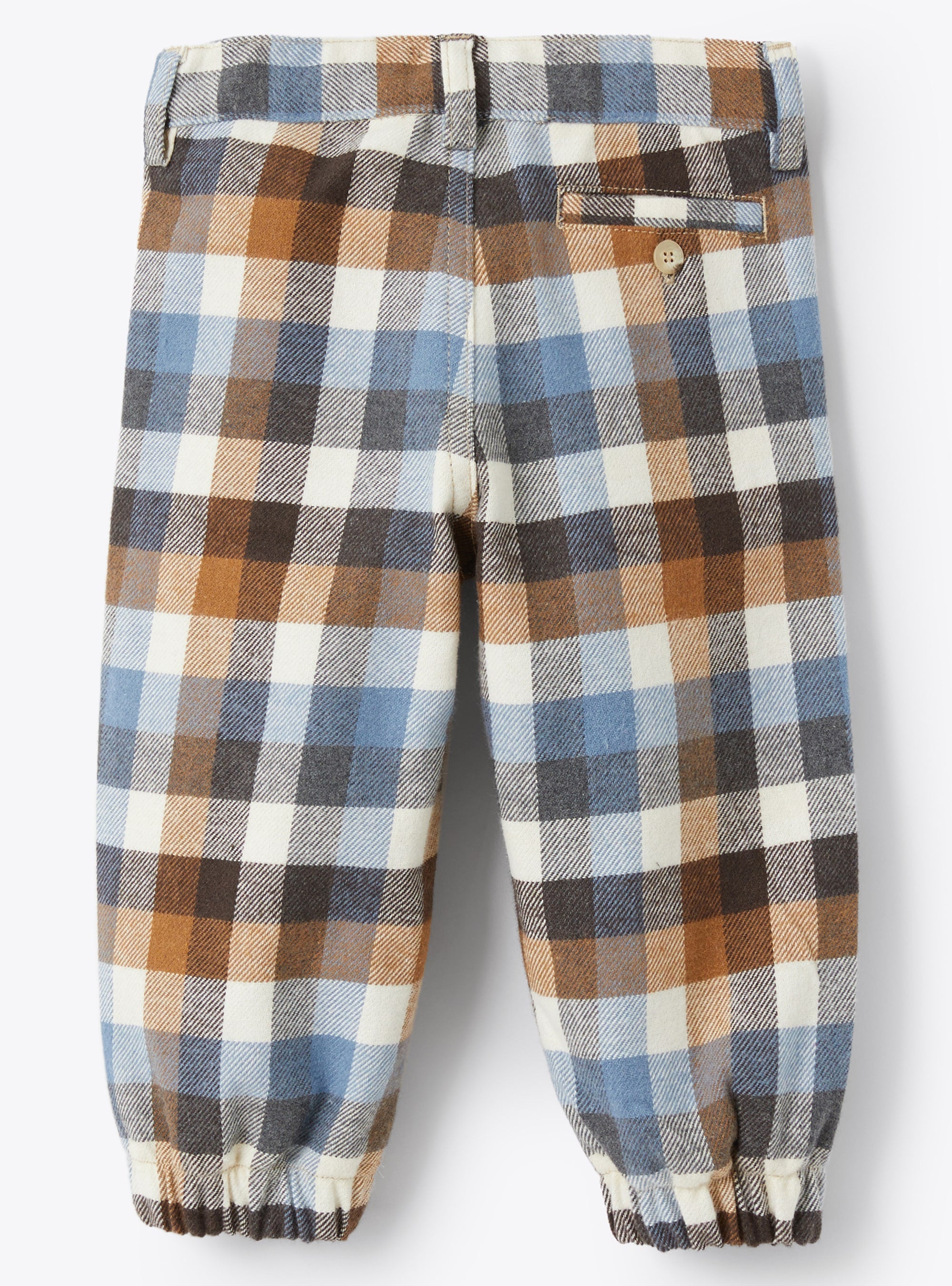 Checked trousers - Blue Polvere