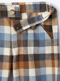 Checked trousers - Blue Polvere