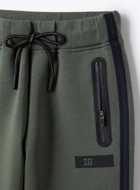 Elasticated waist jogging trousers - Fir Green & Black