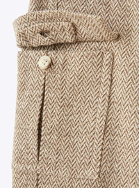 Herringbone cargo trousers - Caffe