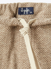 Herringbone cargo trousers - Caffe